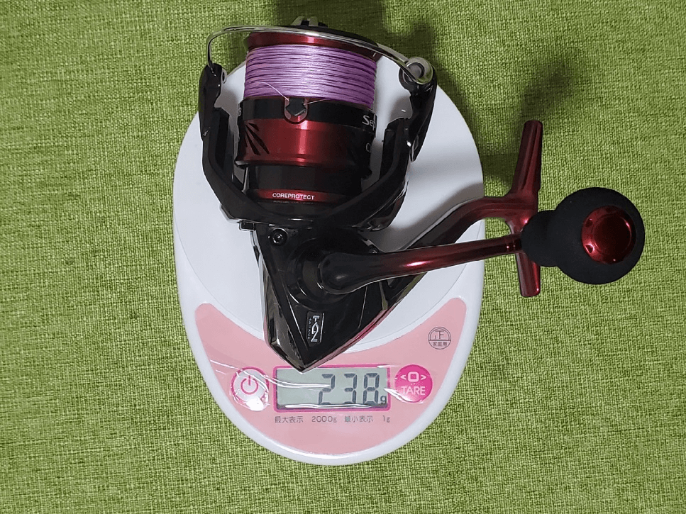 通常時18セフィアBBリール全体の重さ