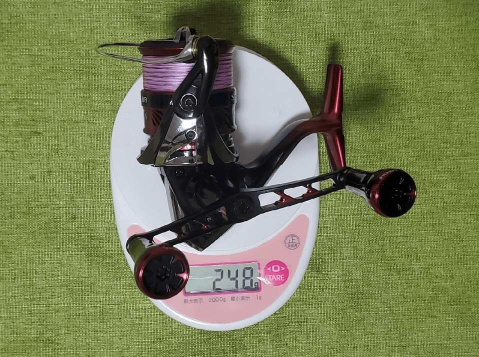 ゴメクサスセフィア専用ハンドルに付きの重さ