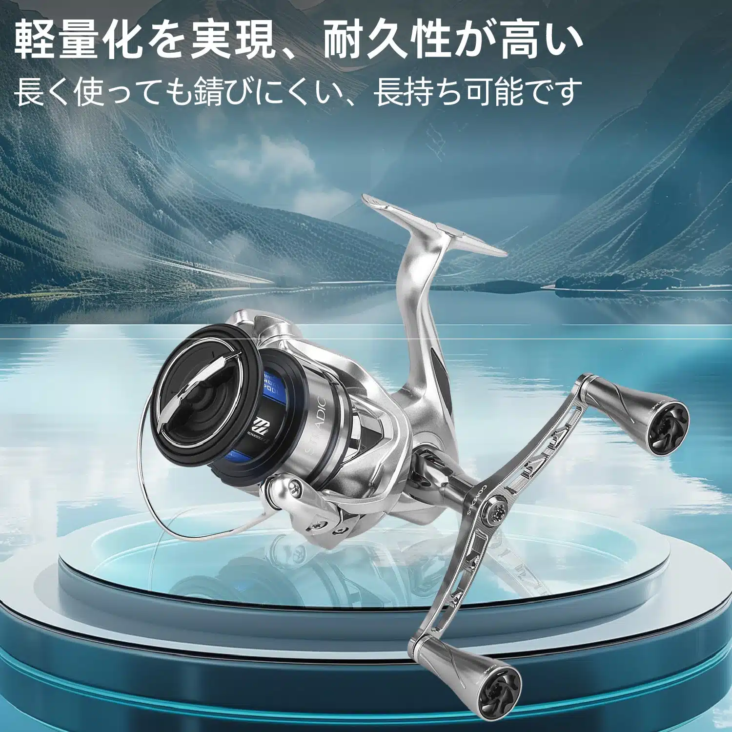 CY-A20P 超々ジュラルミン製ハンドル アップデートアルミ製ノブ付き 98mm 4 1 24MDY98 A20PTNSR S