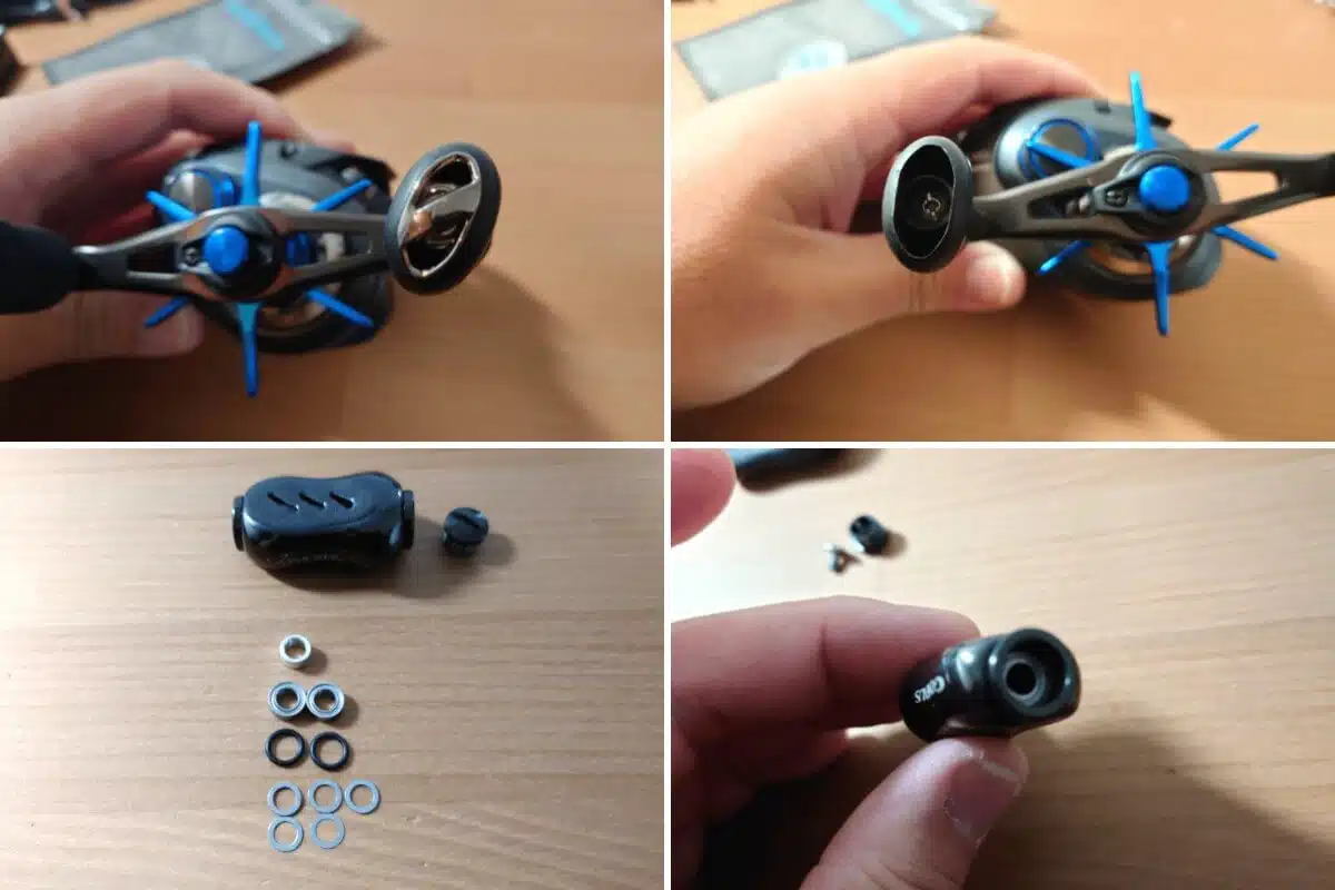 20 SLX DCのハンドルノブとスタードラグをカスタム!格段に向上した使用感をインプレ! 2 20SLXDCにゴメクサスノブの装着手順図