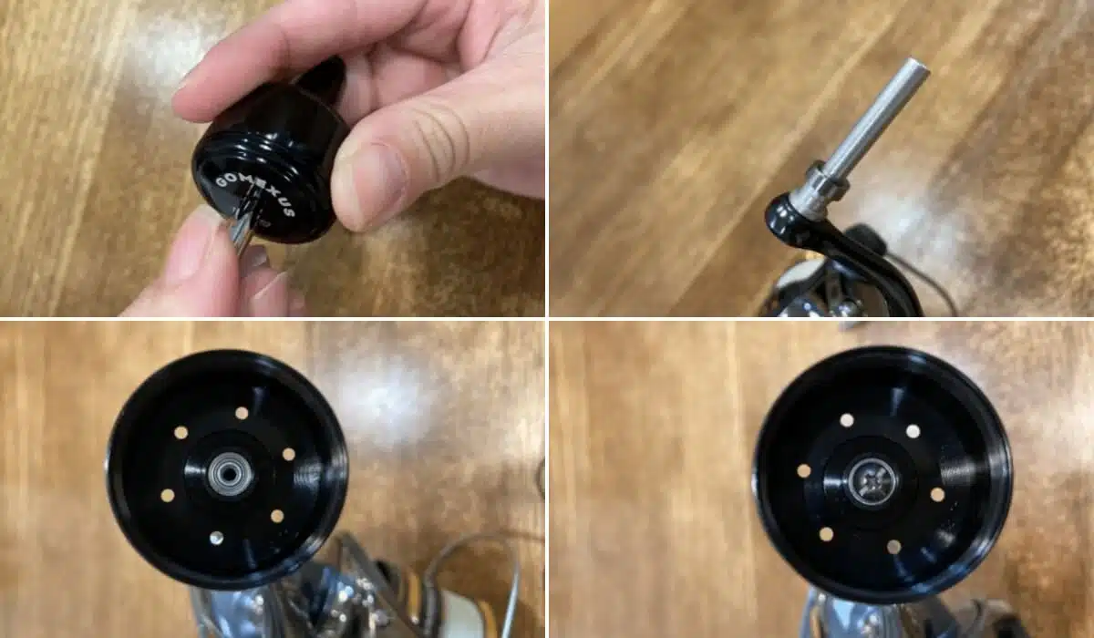 21アルテグラC2000Sにゴメクサスハンドルノブとリールスタンドを取り付け快適仕様に改造してみた! 3 ゴメクサスハンドルノブの装着方法