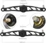 CH-P27　超々ジュラルミン製ハンドル　TPE製ノブ　100mm - 画像 (3)