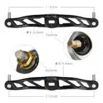 CH-P27　超々ジュラルミン製ハンドル　TPE製ノブ　120mm - 画像 (3)