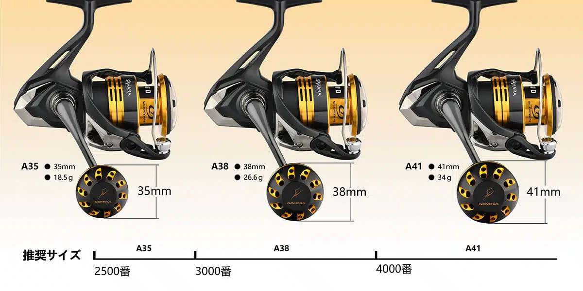 Aknob ハンドルノブ TypeA/TypeS アルミ製 35 38 41mm 10 ゴメクサス ハンドルノブ Aknob