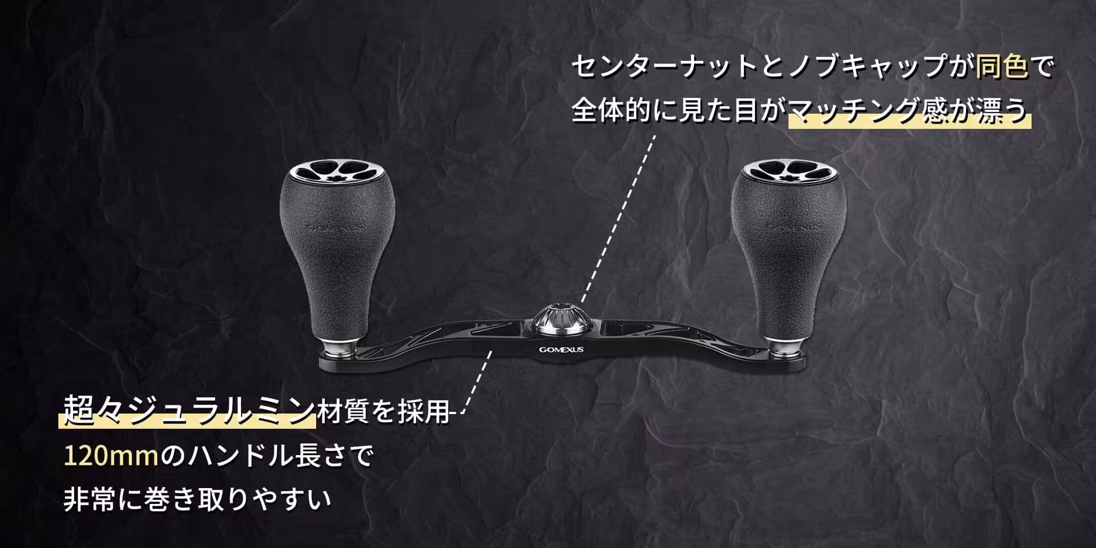ゴメクサス ダブルハンドル TPE製ノブ