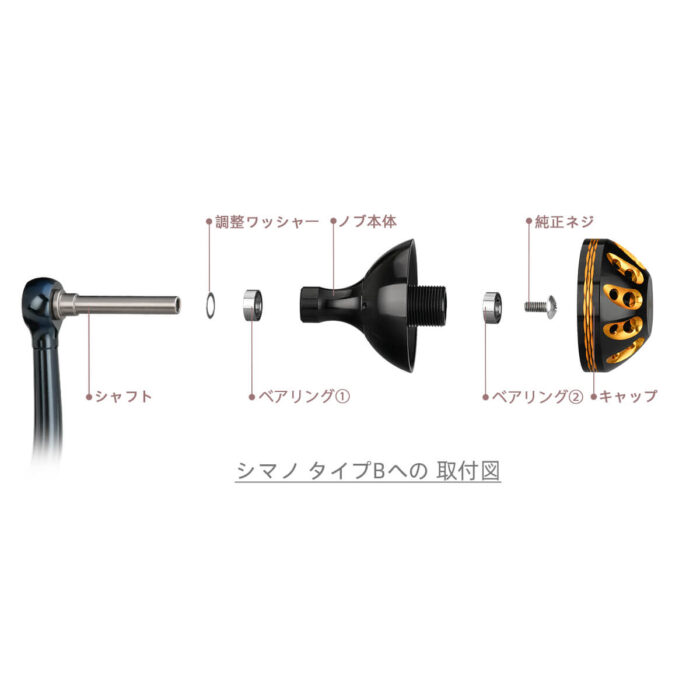 Bknob　ハンドルノブ　TypeB　アルミ製　45 47mm　新カラー登場 - 画像 (8)