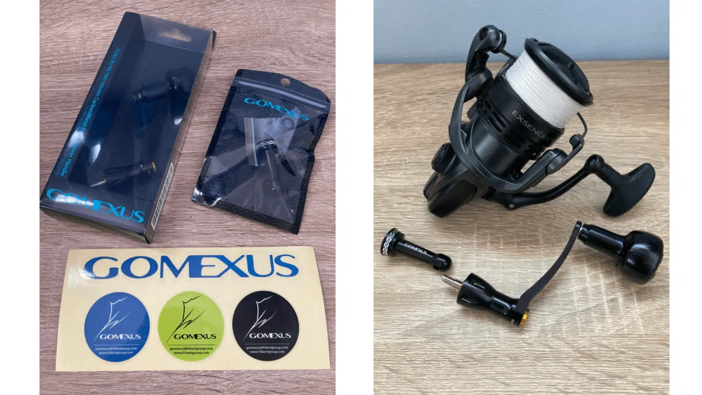 ゴメクサス　カスタムパーツ　シングルハンドル＆リールスタンド