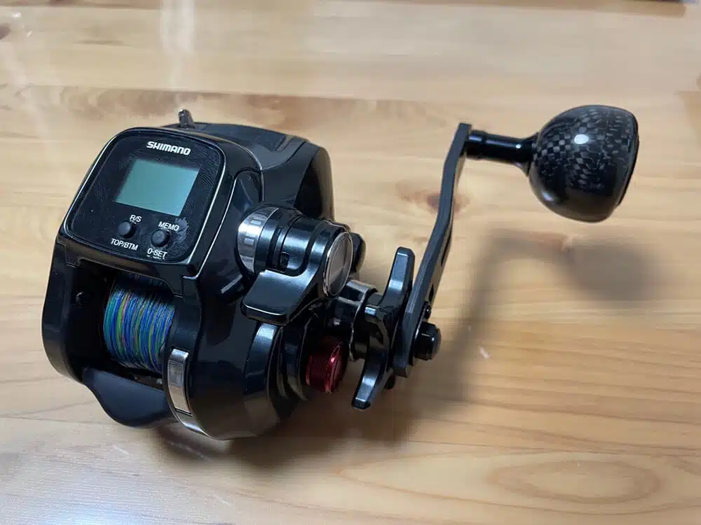 シマノのプレイズ600にカーボンハンドルを取り付けてみた!使用感はいかに? 12 19プレイズ600 カスタム完了様子