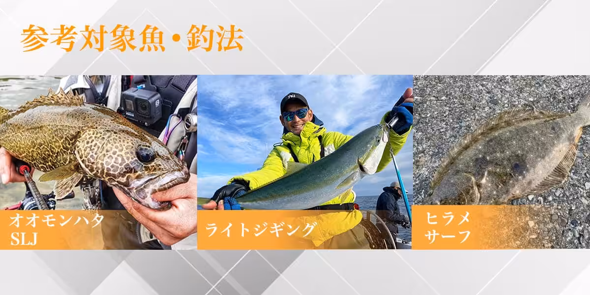 ゴメクサス パワーハンドル 参考対象魚 ヒラメ サーフフィッシング ライトジギング オオモンハタ