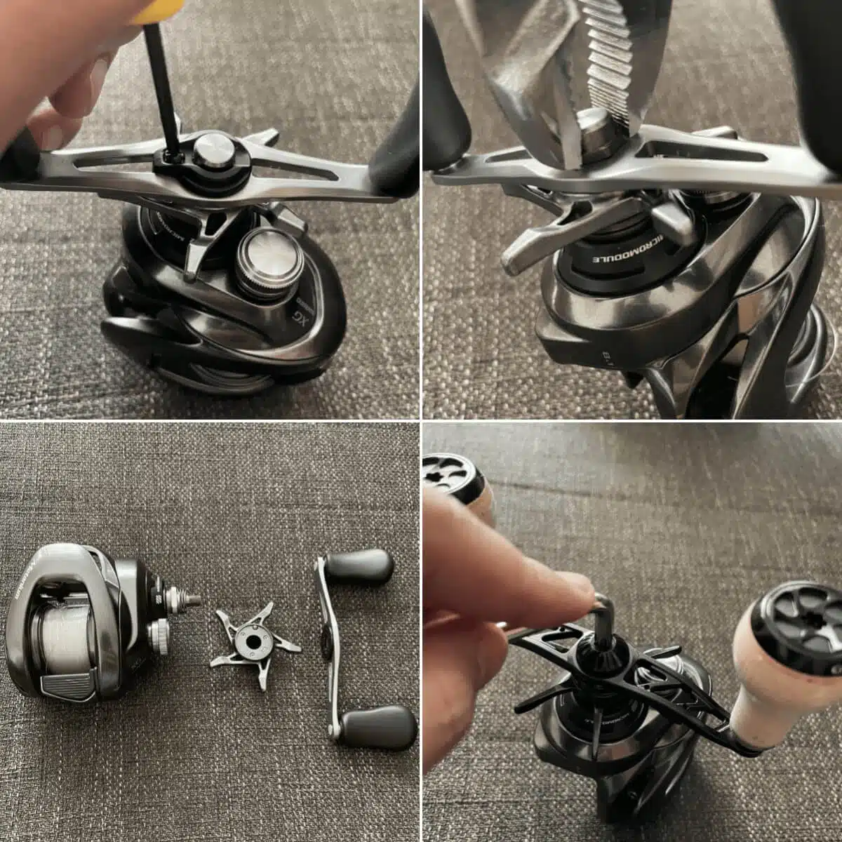 ゴメクサスハンドル＆ドラグ装着方法