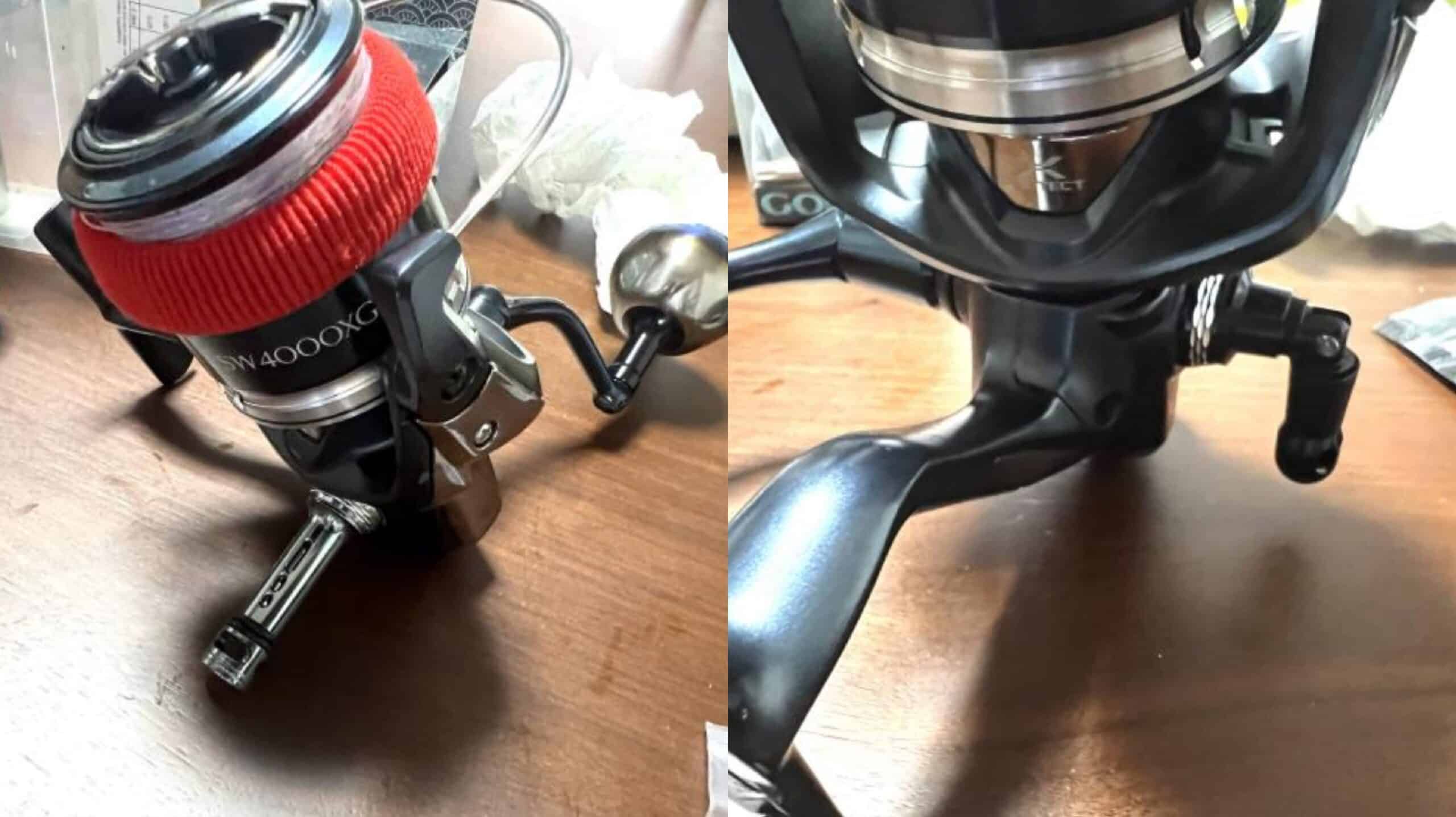 20ストラディックSWにリールスタンドの装着図