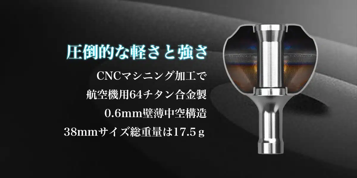 GALAXY ハンドルノブ TypeA/TypeS/TypeB チタン製 35 38 41mm 3 ゴメクサス GALAXY-38