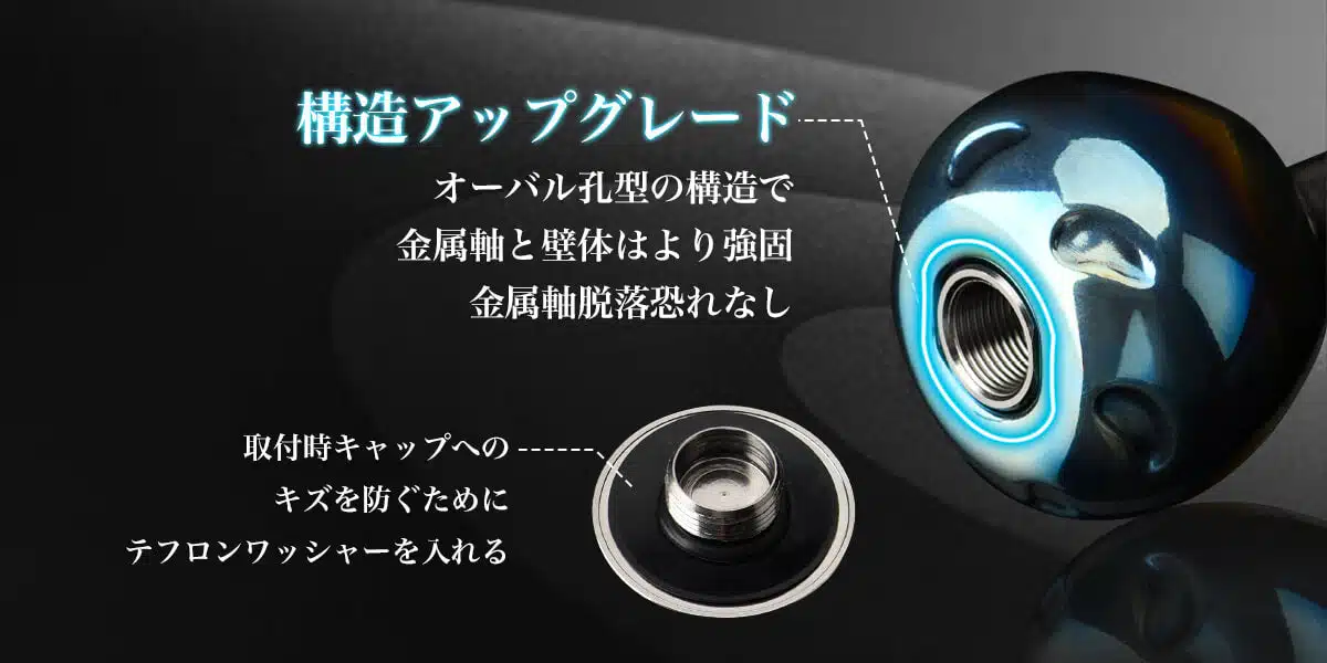 GALAXY ハンドルノブ TypeA/TypeS/TypeB チタン製 35 38 41mm 5 ゴメクサス GALAXY-38