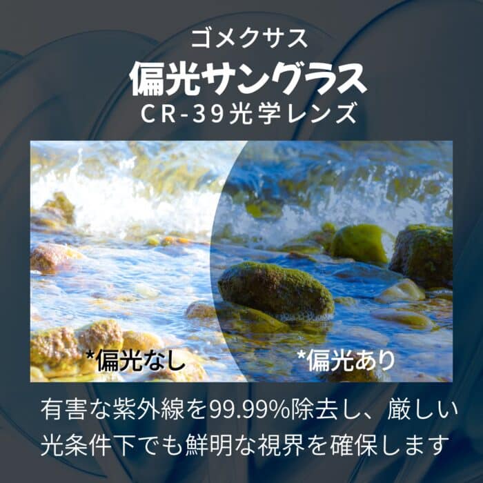 【新色登場・夏釣りにおすすめ】J15　偏光フィッシングサングラス　CR-39光学レンズ　反射防止  撥水効果  曇り止め  専用ケース付き - 画像 (15)