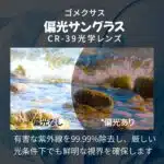 J15　偏光フィッシングサングラス　CR-39光学レンズ　反射防止  撥水効果  曇り止め  専用ケース付き - 画像 (4)