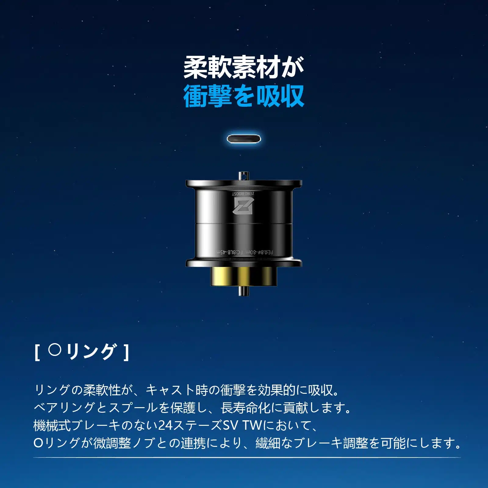 OZ100 超々ジュラルミン製スプール 24スティーズSV TW専用 可変ブレーキプレート 8LB 45m 1PE 100m 5 24STEEZ 04