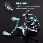 【エメラルダス専用カスタム】CY-P20/EM1/EM2　98mm超々ジュラルミン製ハンドル/リールスタンド　エメラルダスカラー　 - 画像 (3)