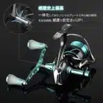 【エメラルダス専用カスタム】CY-P20/EM1/EM2　98mm超々ジュラルミン製ハンドル/リールスタンド　エメラルダスカラー　 - 画像 (3)