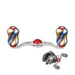 CH-T22　アルミ製ベイトリールハンドル　チタン製ノブ　90ｍｍ　バス・シーバス汎用 - 画像 (8)