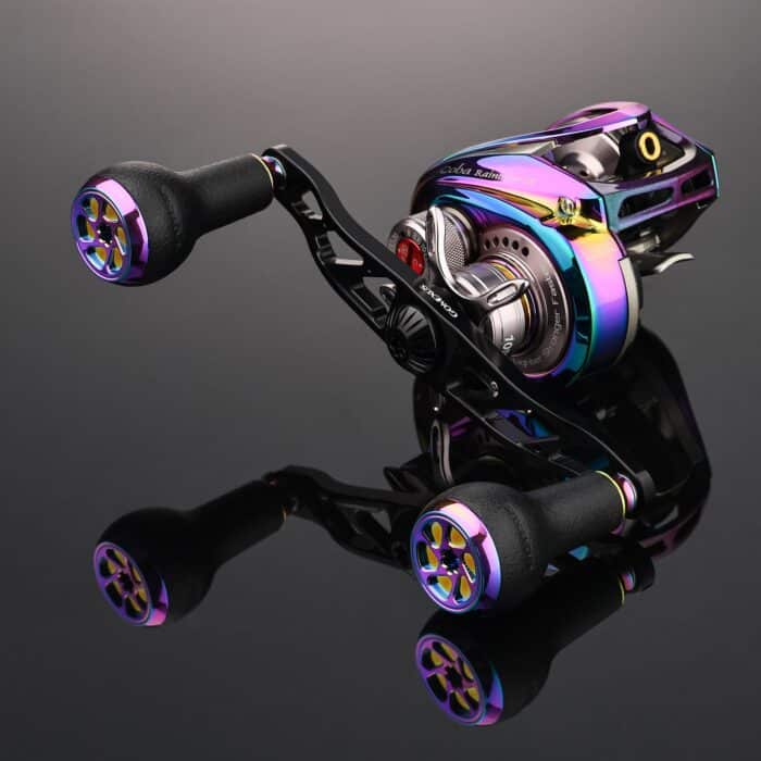 CH-A27-SP　紫外線で色が変わる　超々ジュラルミン製ハンドル　TPE製ノブ　120mm　船釣り パワーゲーム釣り - 画像 (4)
