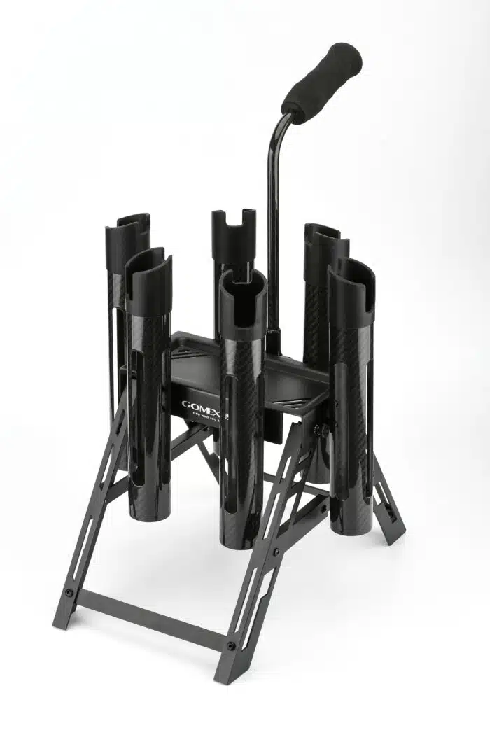 【6本収納】ロッドスタンド　純国産杉 ヒノキ製棚付ロッドスタンド 6本収納 リールホルダー付【完成品