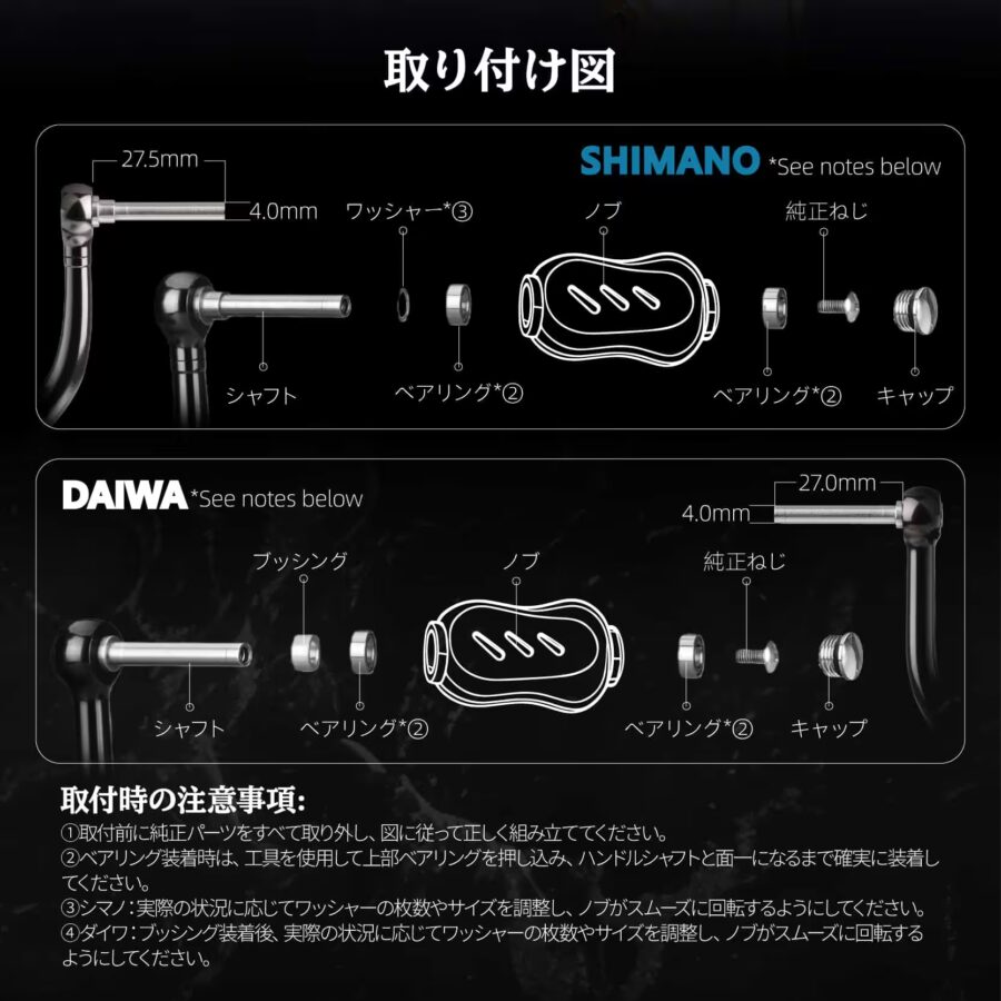 T22-BK チタン製ハンドルノブ 22mm