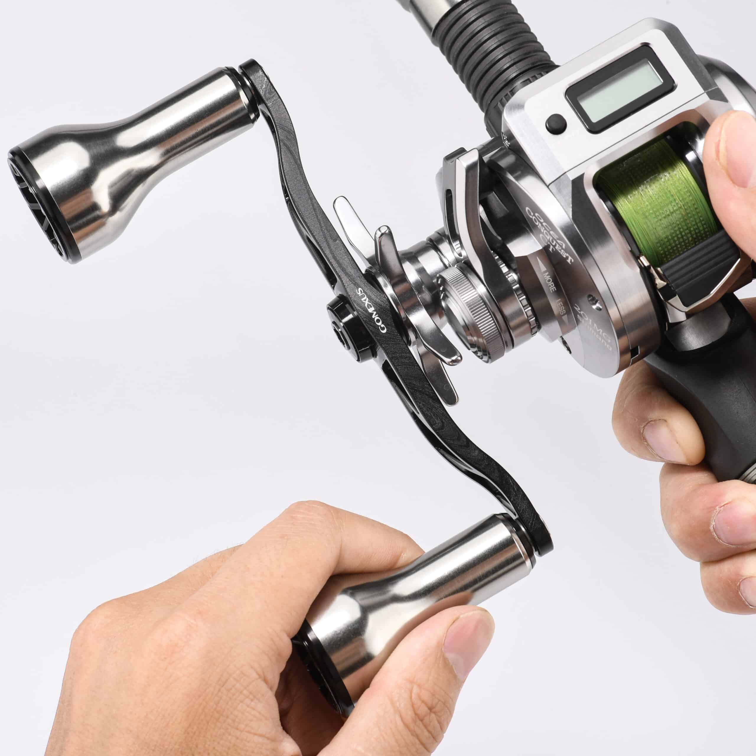 CH-SU30L 超々ジュラルミン製ベイトリールハンドル ステンレス鋼の調節可能なハンドルダイビングリール、洞窟探検用ライトスプール付き人間工学に基づいたダイビングリールスプール