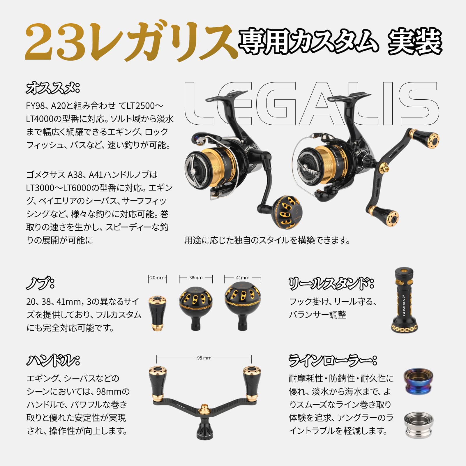 23レガリス　専用ハンドル　カスタムセット