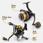 【23レガリス専用カスタム】FY-A20/R2 PRO/D210/A38/A41 1000-6000番対応　イカ アジング エギング - 画像 (2)