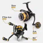 【23レガリス専用カスタム】FY-A20/R2 PRO/D210/A38/A41 1000-6000番対応　イカ アジング エギング - 画像 (2)