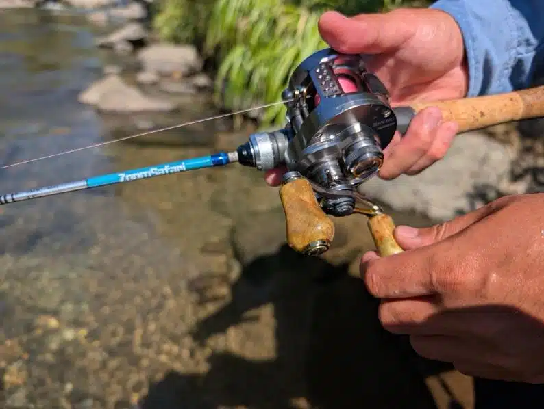 ウッドノブ　渓流釣り　タックル