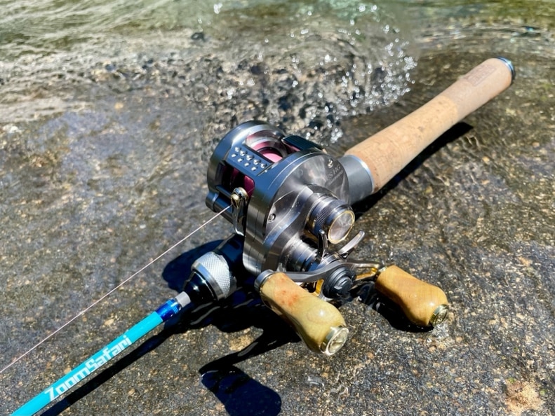 ウッドノブ　渓流釣り　タックル