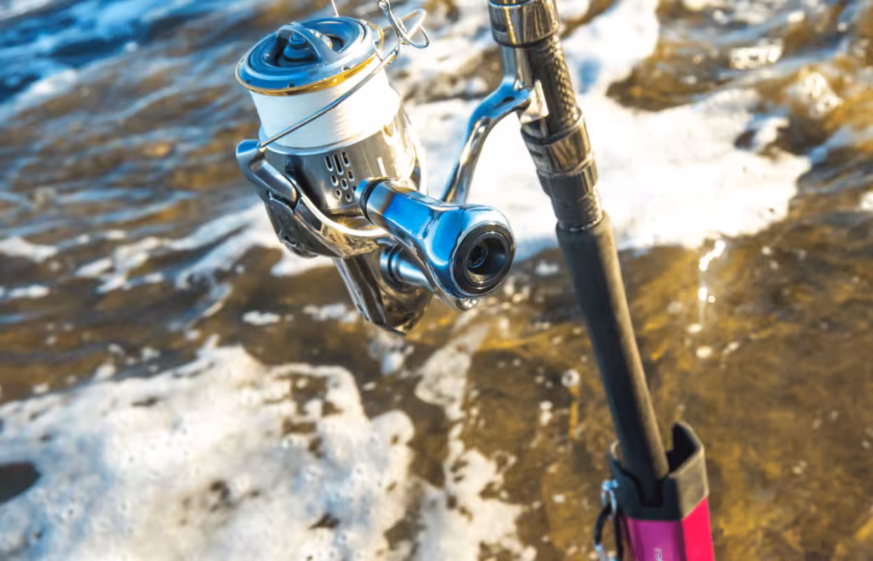 サーフフィッシングで 使用される SurfDream CJ -T28 リールハンドル 57mm