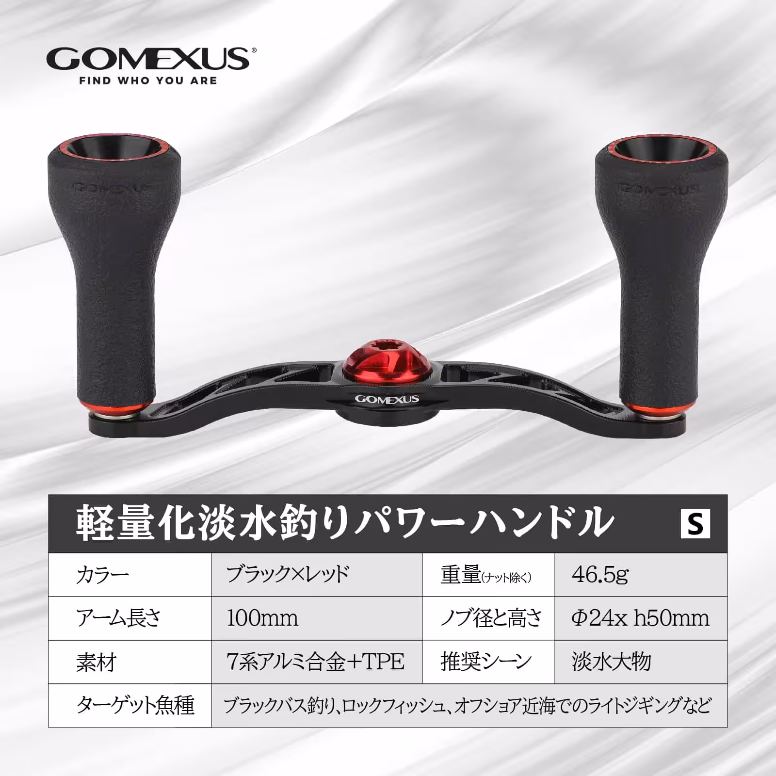 CH-TPE24 ダブルベイトハンドル100mm 軽量化淡水釣りパワーハンドル 長期間快適 2 リールハンドル サイズ仕様 CH-TPE24