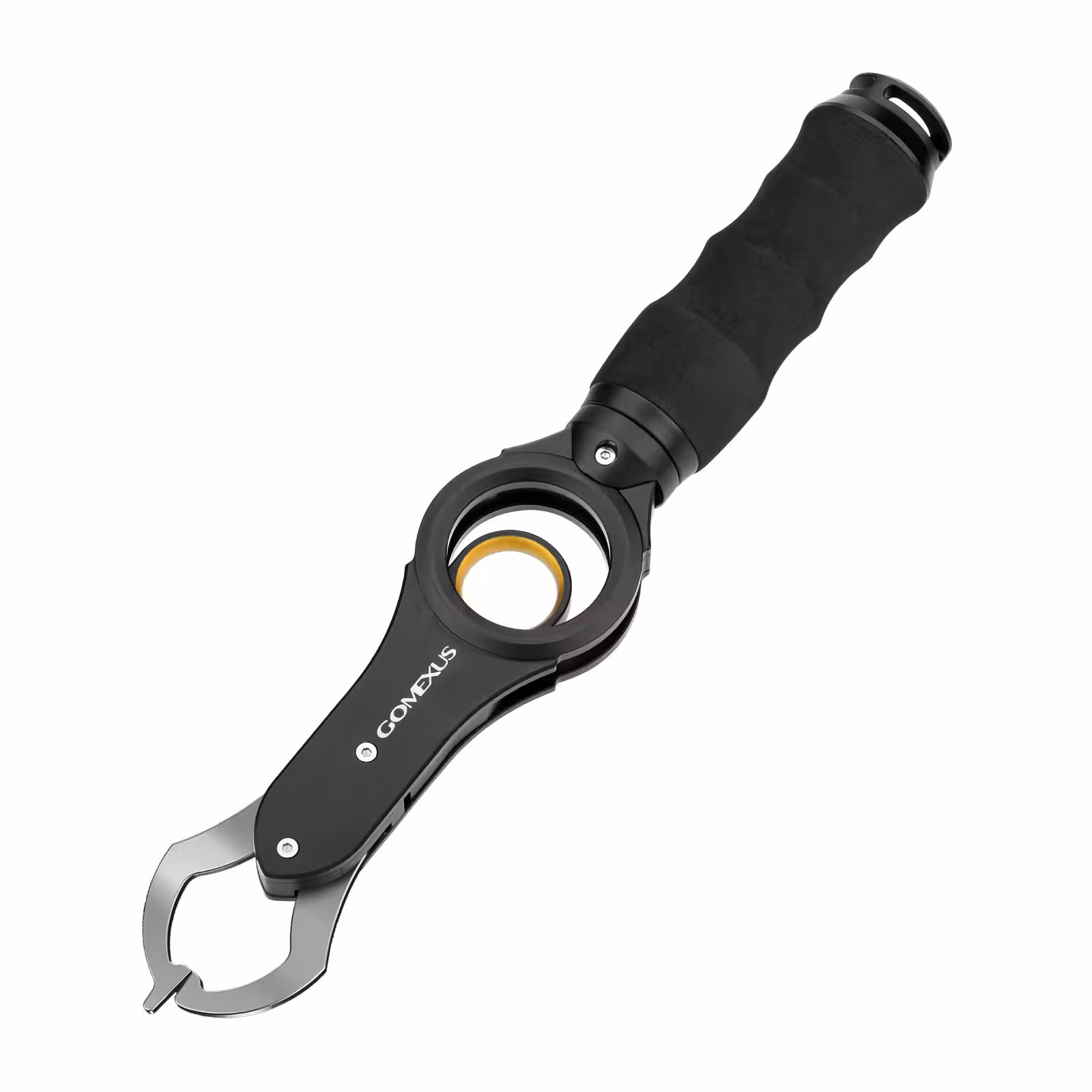 IW18控鱼器-listing 主图 日本-02 ゴメクサス IW18 フィッシュグリップ ブラックxゴールデン | スケール一体型 魚掴み器 シーバス 青物 ランディングギア